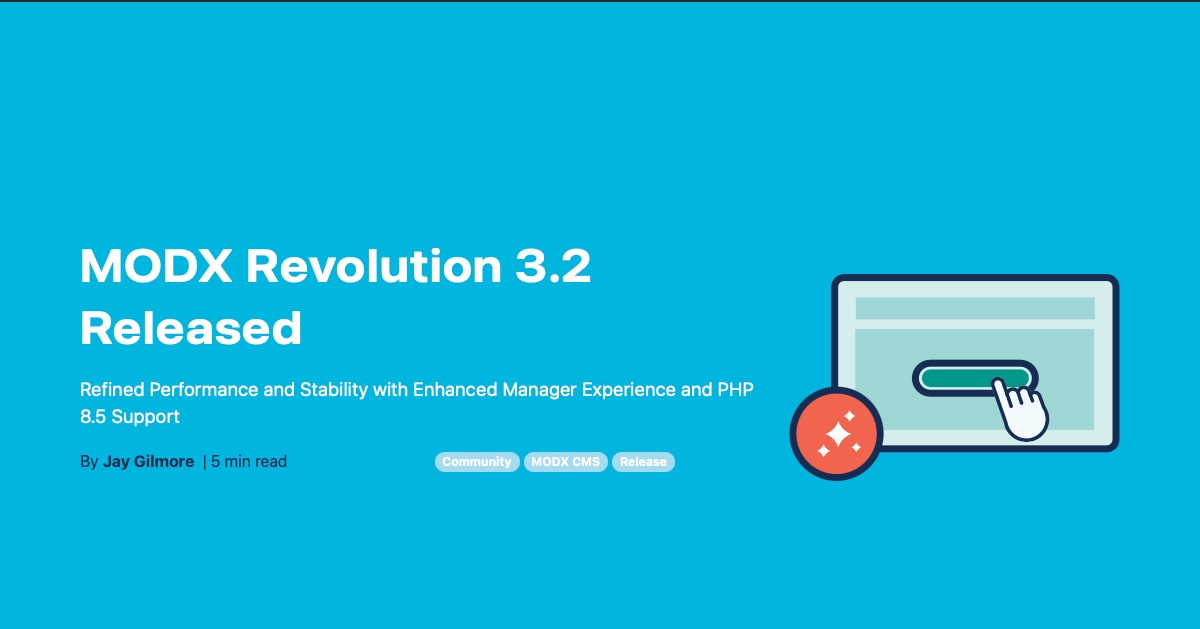 MODX Revolution 3.2 is Now Available